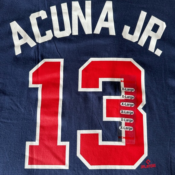 NIKE Men’s XL Atlanta Braves t-shirt - Ronald Acuña Jr. - Picture 4 of 5